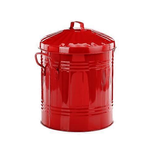 Leecroft Metal Mini Bin Red 12 x 10''