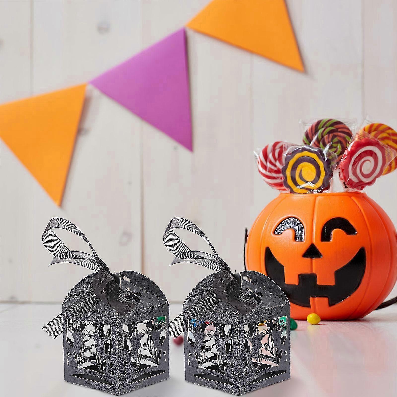 Halloween Handle Candy Containers 32Pcs Paper Candy Boxes