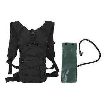 Hydration Backpack Pack Waterproof Oxcompatible withd Cloth Large Space Hands Free Water Bag Backpack with 3L Small Mouth Bladder Black