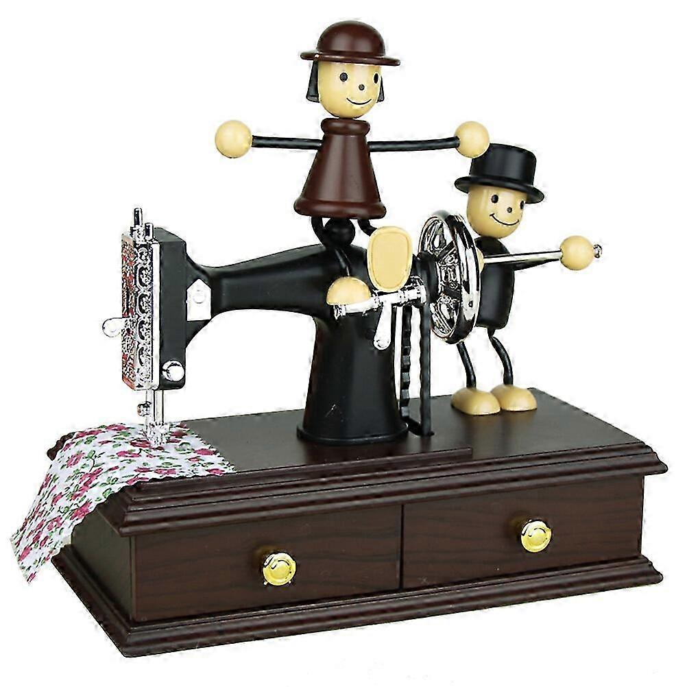 Retro Musical Sewing Machine Box