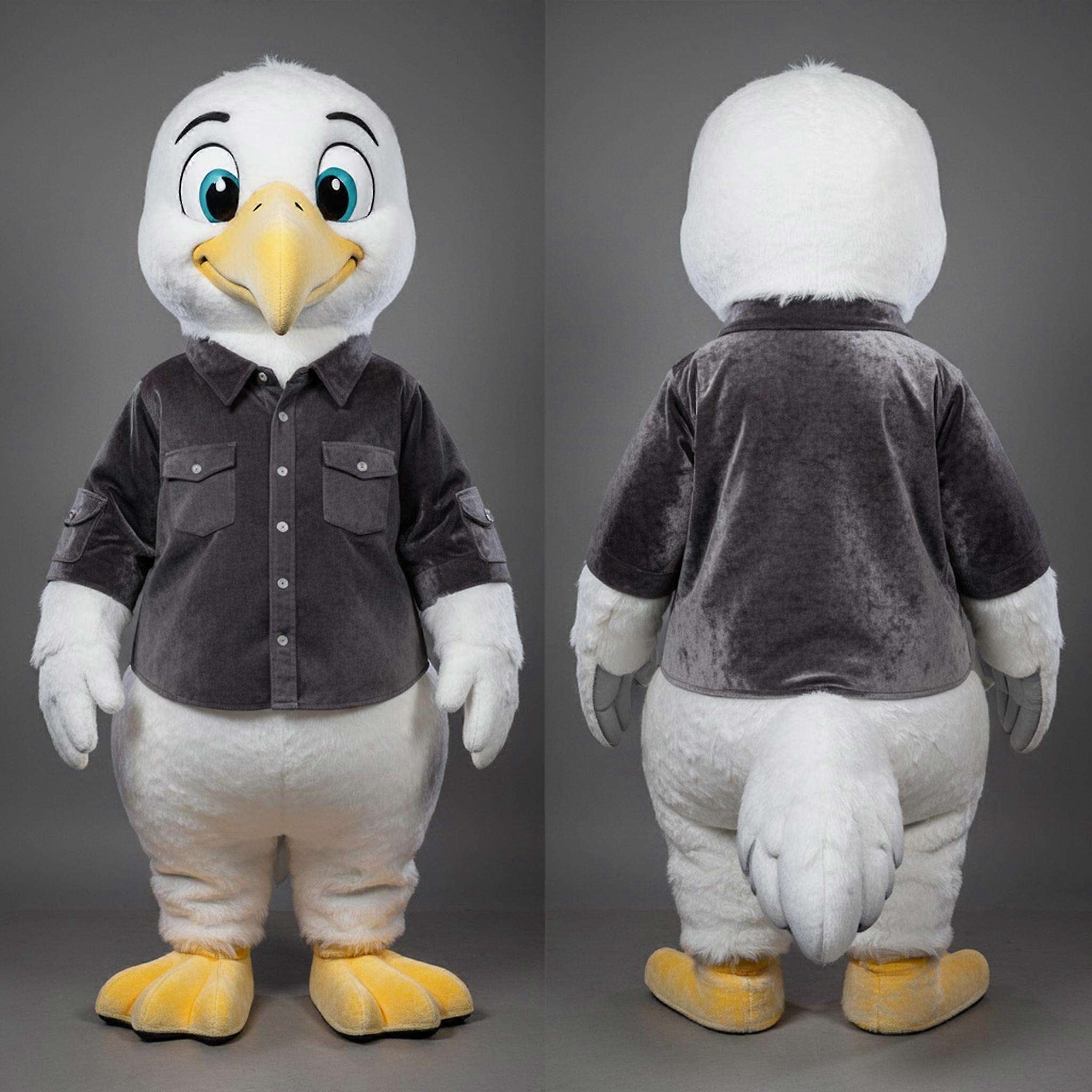 MASTICOT Ivory White Broad Winged Albatross Mascot