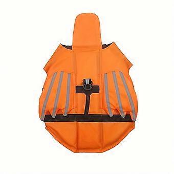 Colete salva-vidas para cães com alça de resgate, colete refletor ajustável para natação em piscina, praia e barcos, auxílio de flutuação para cães de pequeno, médio e grande porte.