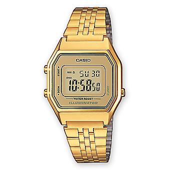 Casio chp.digital Uhr für Unisex Digital Quarz mit Edelstahl Armband in Gold LA680WEGA-9ER vergoldet
