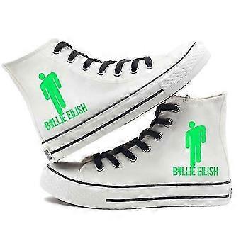 2026 Best Singer Billie Elish's breathable high-top canvas shoes for couples and teenagers.