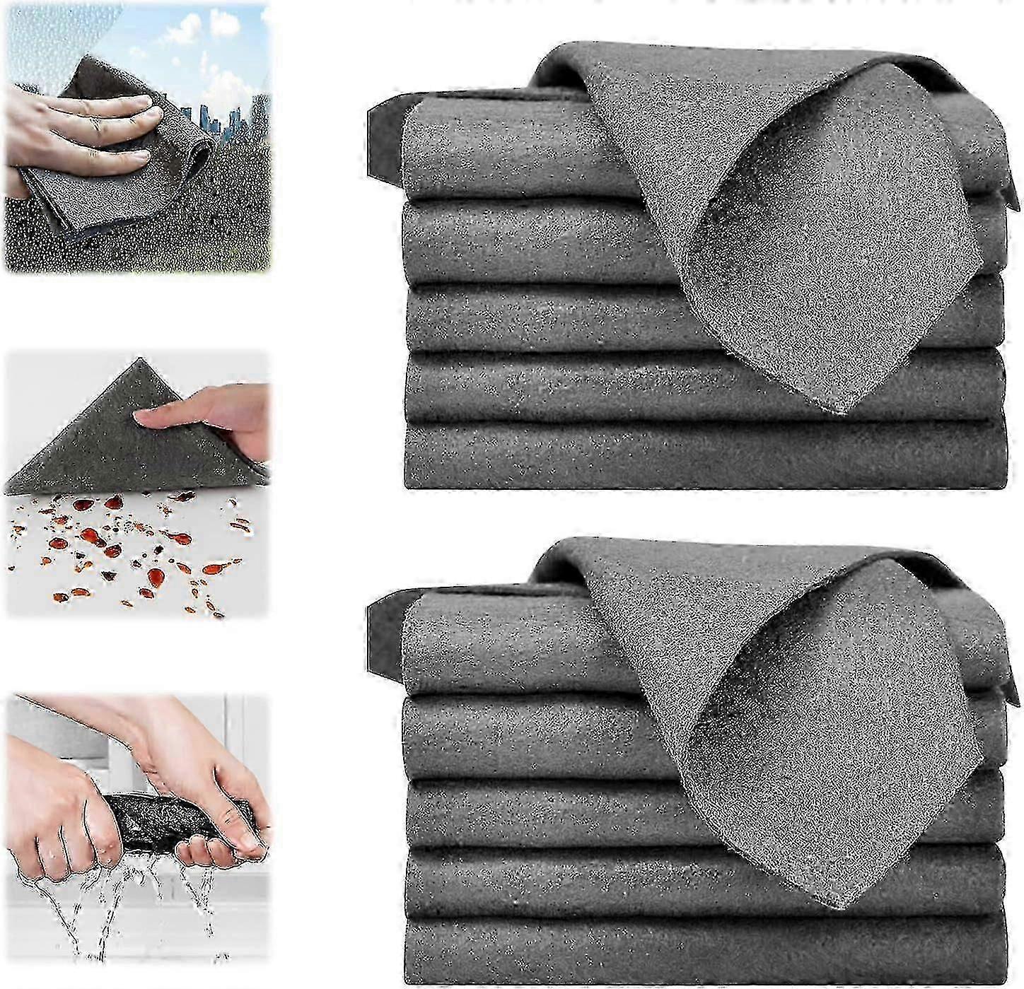10-Pc Premium Microfiber Glass Cloths