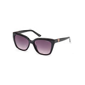 Guess GU7878 01B Full Rim Shiny Black Women Cat Eye Sunglasses UV3 Original