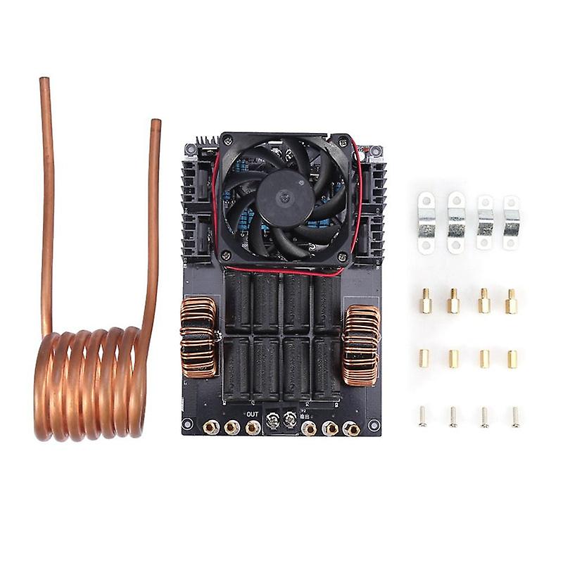 Dc12v-40v 1000w 50a Zvs Low Voltage High Frequency Induction Heating Module Board With 48v Copper Pipe And Cooling Fan