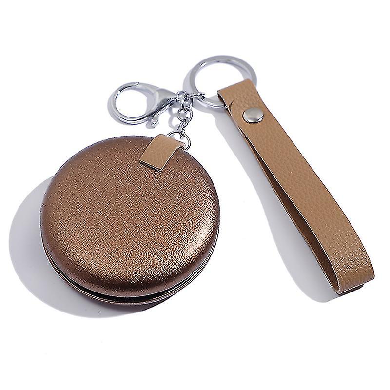 Portable Mini Mirror Keychain Pendant Mirror Folding Double-side Mirror