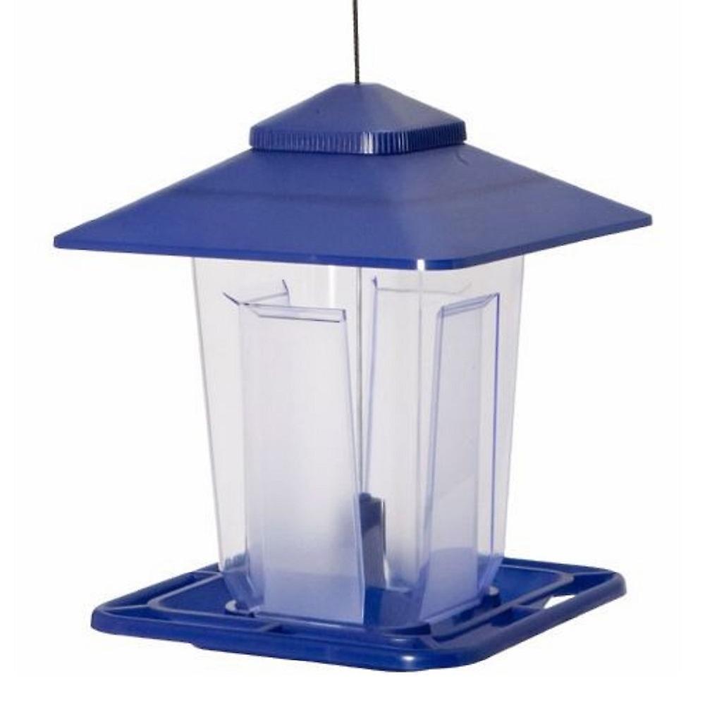 Royal Wing 6234RW Blue Colored Hanging Prairie Style 5 lb. Capacity Bird Feeder