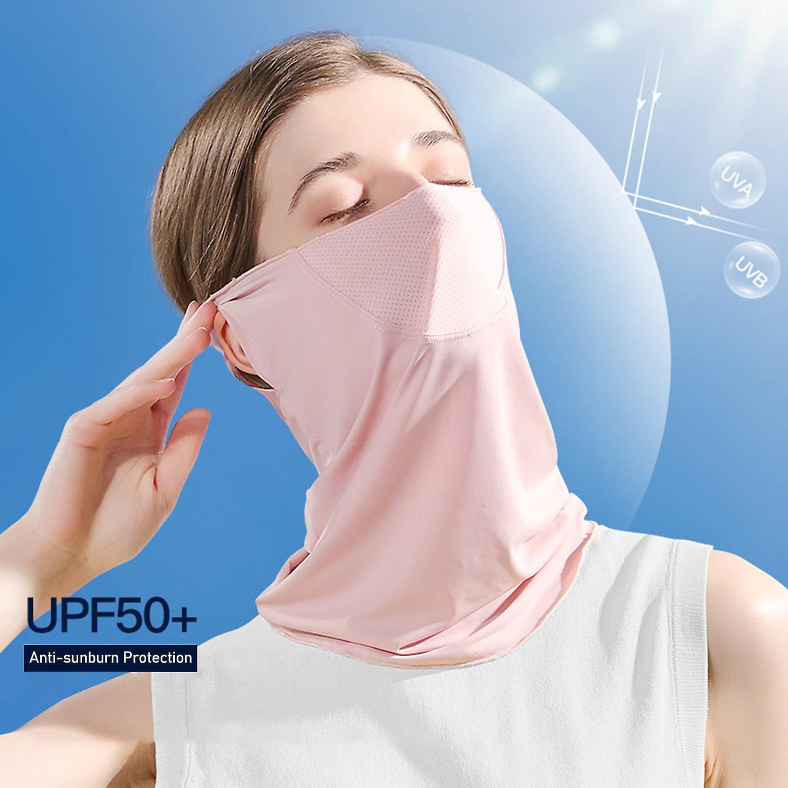 Women Summer Face Cover UV Protction Earloop Neck Gaiter Breathable ...
