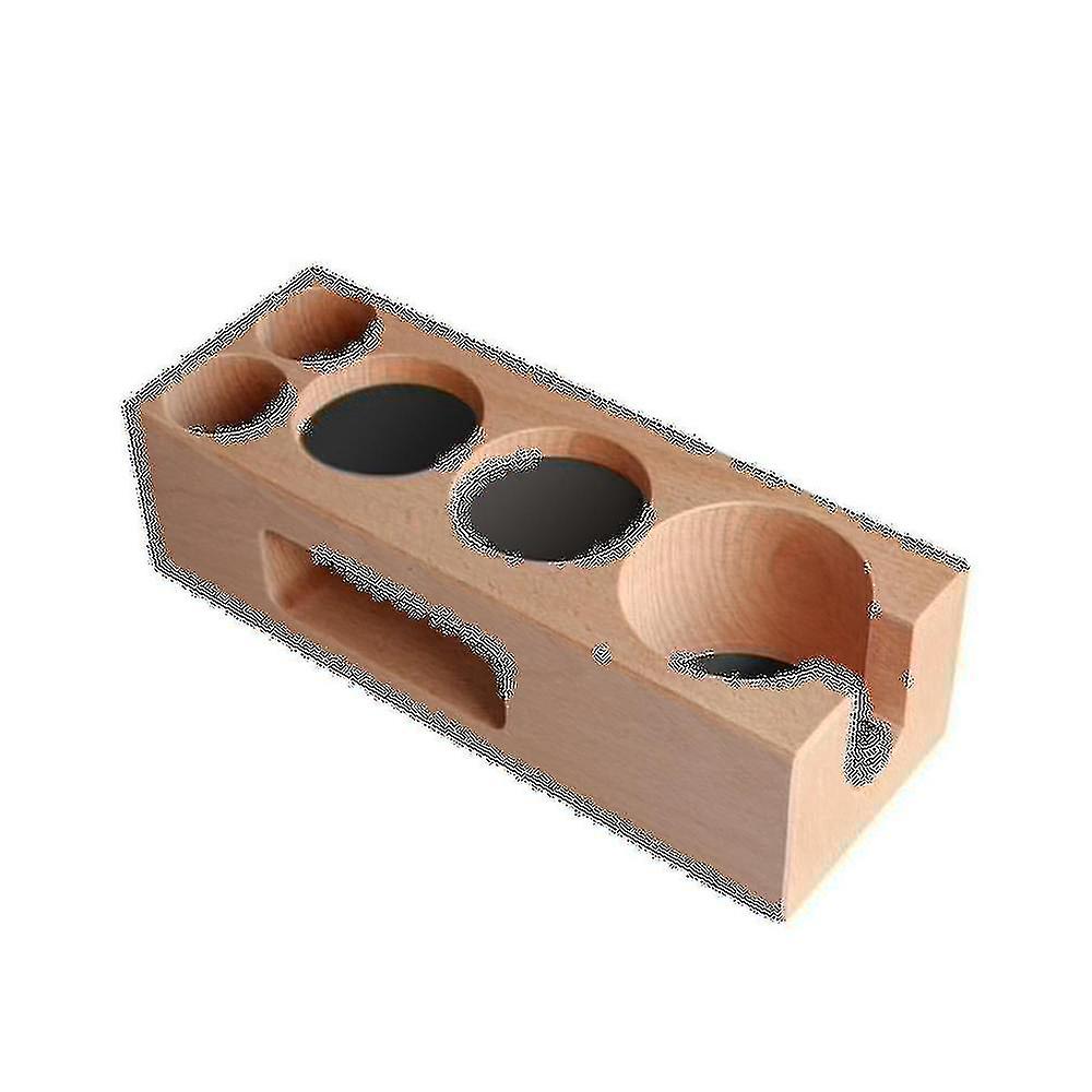 58mm Kaffe Manipuleringshållare Träfyllning Support Base Espresso Tamper Mat Station Filter Stativ Bar