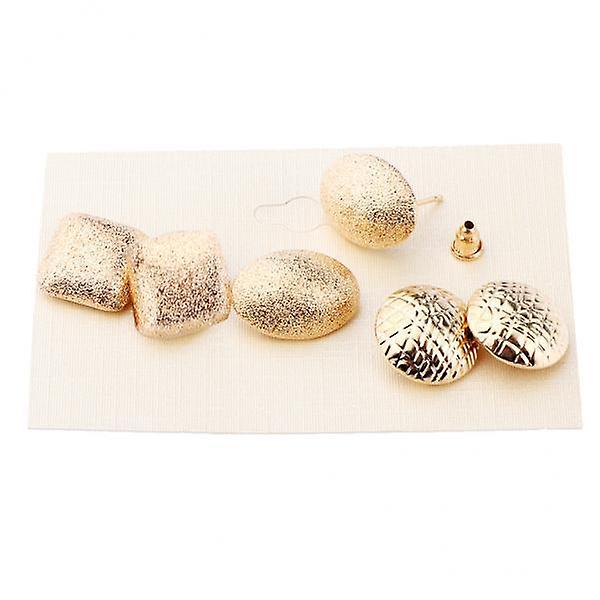 6x3 Pairs Women's Assorted Statement Geometric Stud Earring Sets Ear Studs