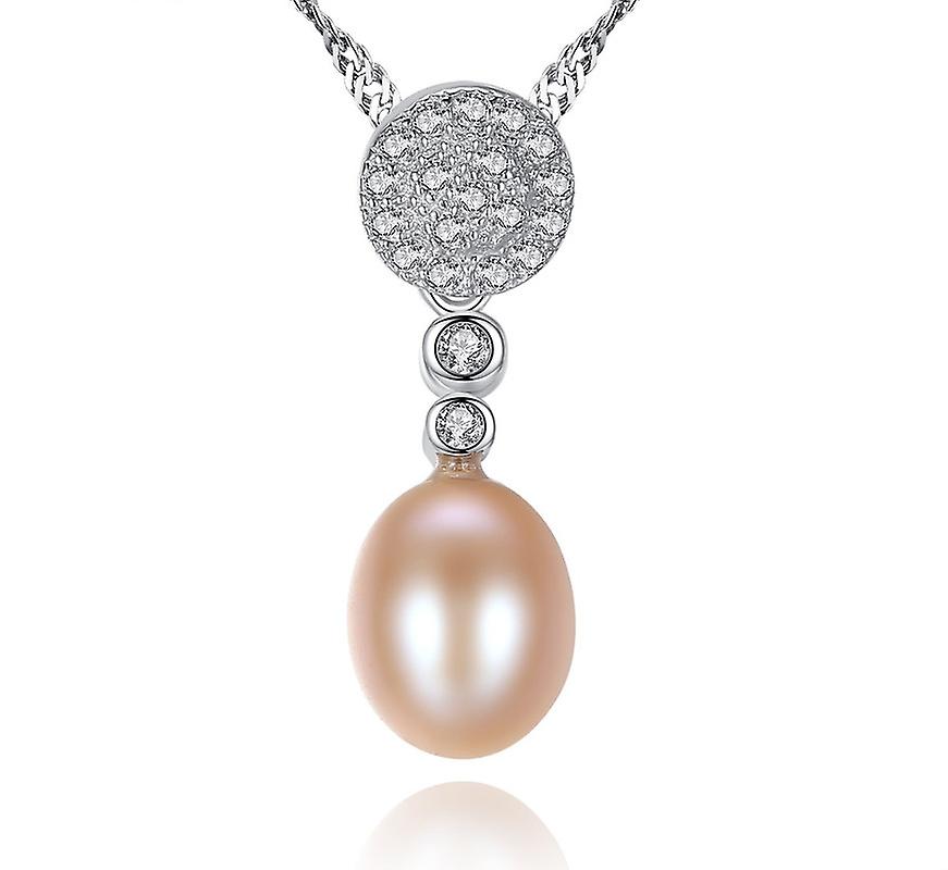 قلادة اللؤلؤ للنساء ، قلادة قلادة الفضة الاسترليني 925 ، هدية مجوهرات زركونيا مكعبة للنساء ، زوجة ، أمي ، الفتيات ، لها