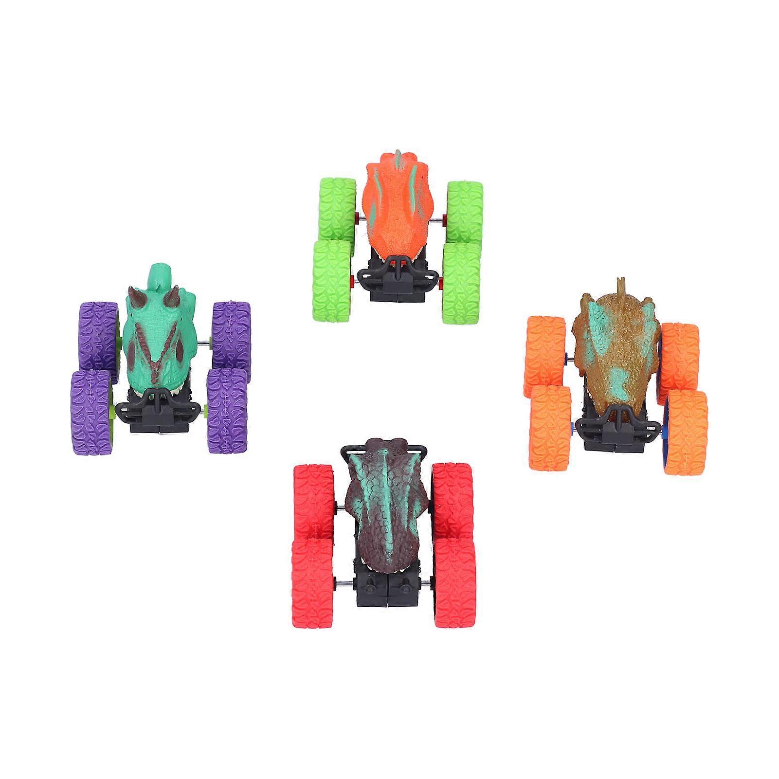 4pcs Mini Dinosaur Shape Pull Back Model Cars Toy for Boys 3+