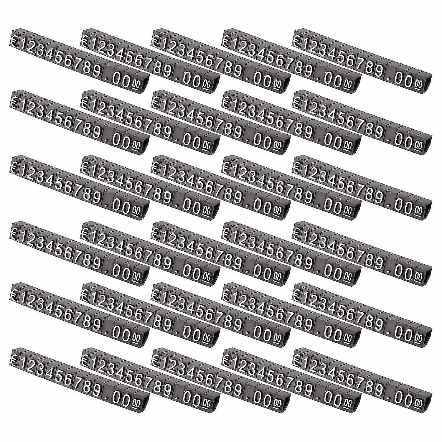 30sets Plastic Cubes Display Tags Adjustable Number Stand Frame Label Shop