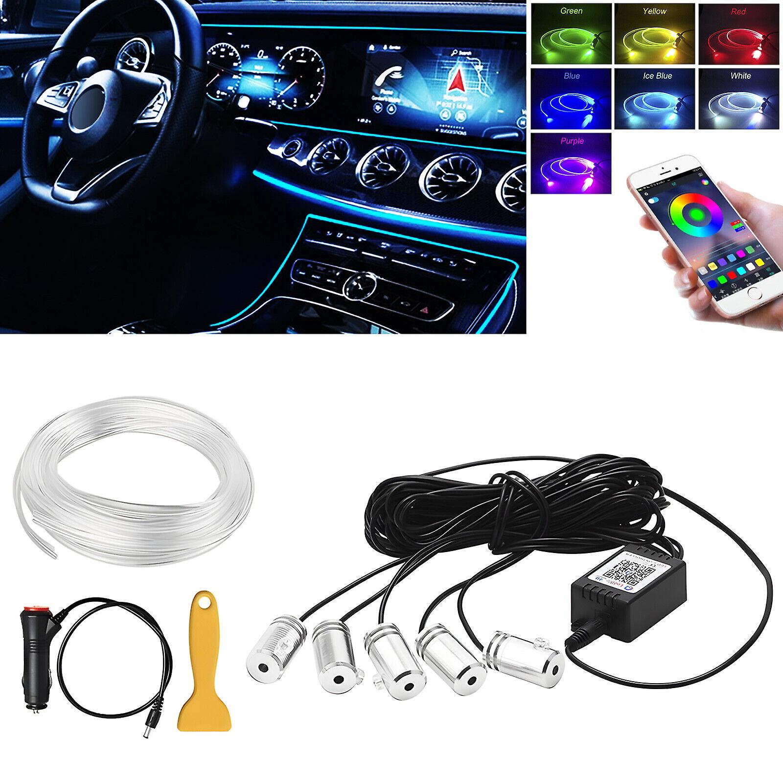 10M RGB Car Interior Ambient LED Strip Kit – APP & Remote Control, 5050 LEDs