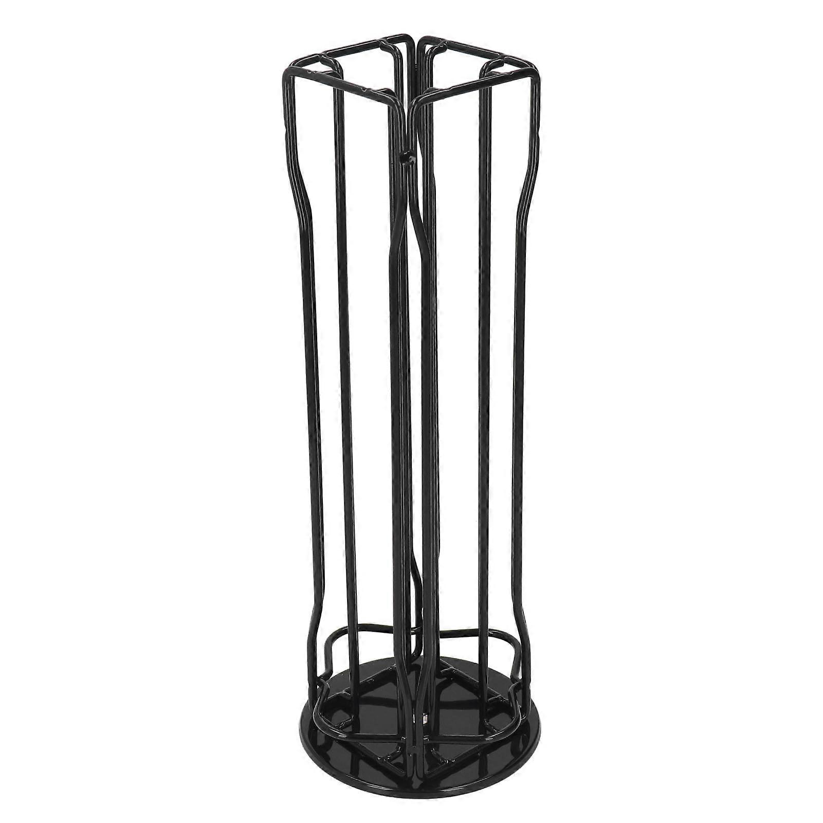 Coffee Capsule Stand 360° Rotation 20 Pods Black Iron Base