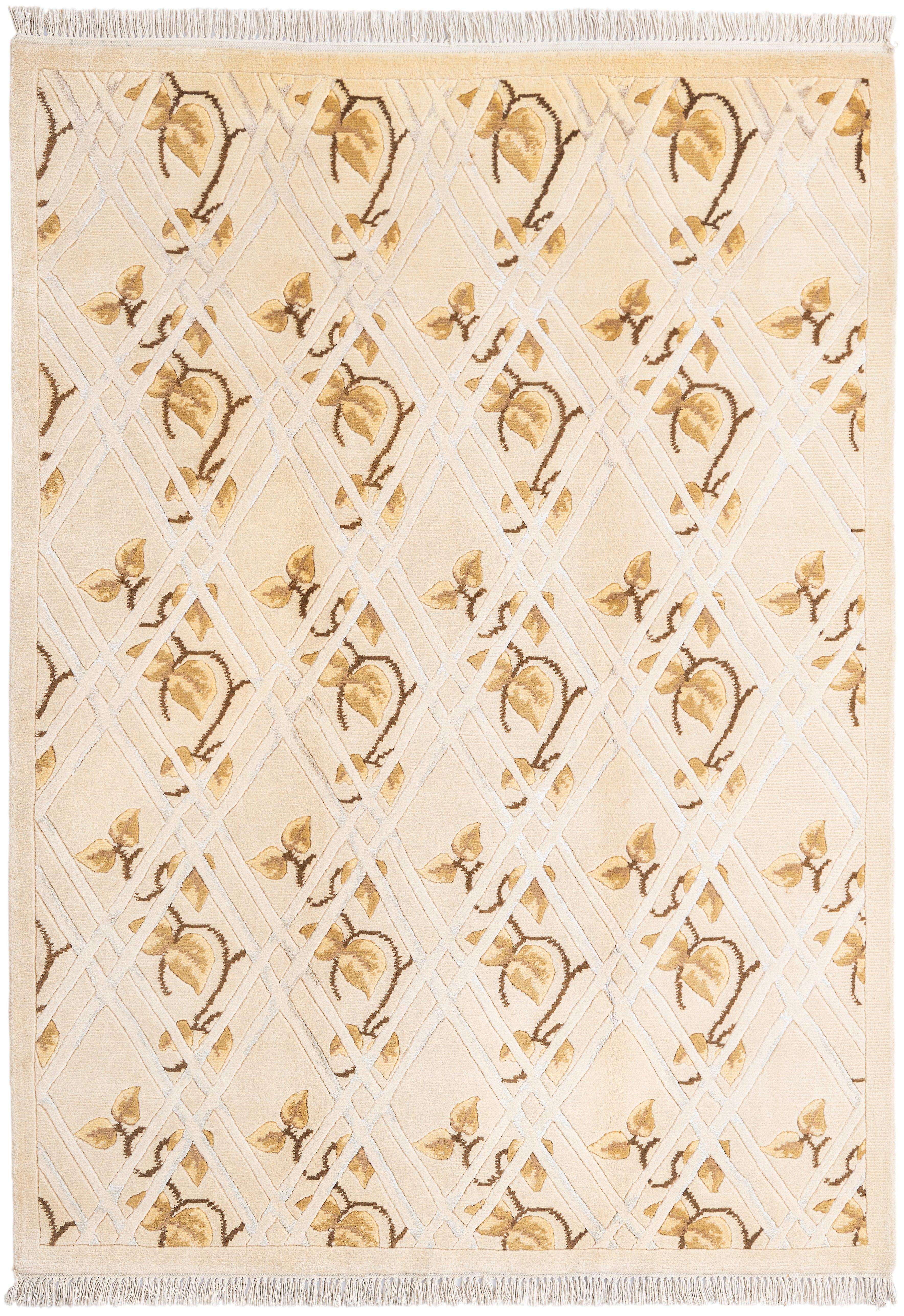 Hadorn Darya-印度 150x201 配深米色手摇织机印度地毯