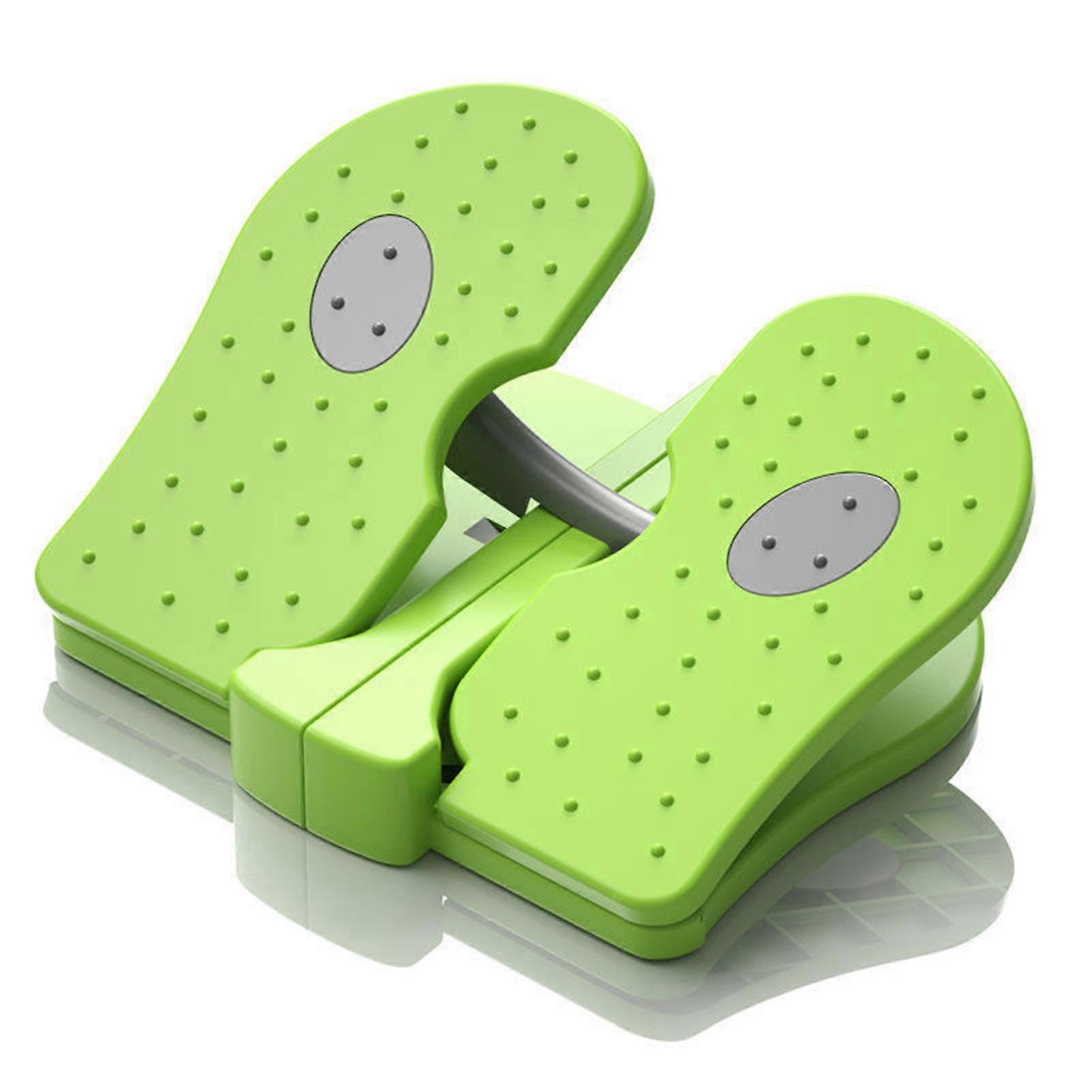 Compact Foldable Stepper with Nylon Frame - Silent Under-Desk Leg Workout in Apple Green