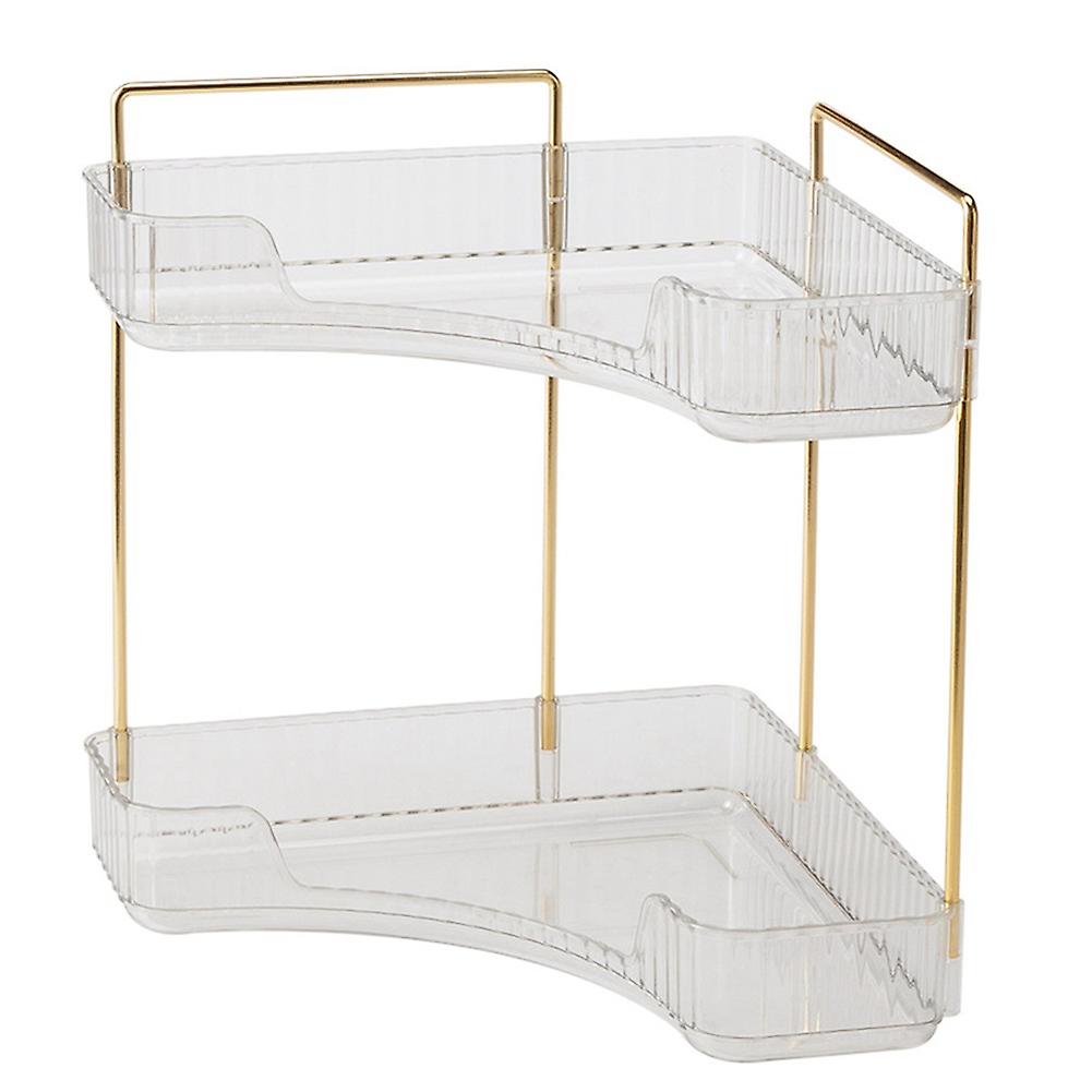 2 Tier Bathroom Counter Organizer, Multi-Function Corner Bathroom Organizer Countertop, Makeup Orga