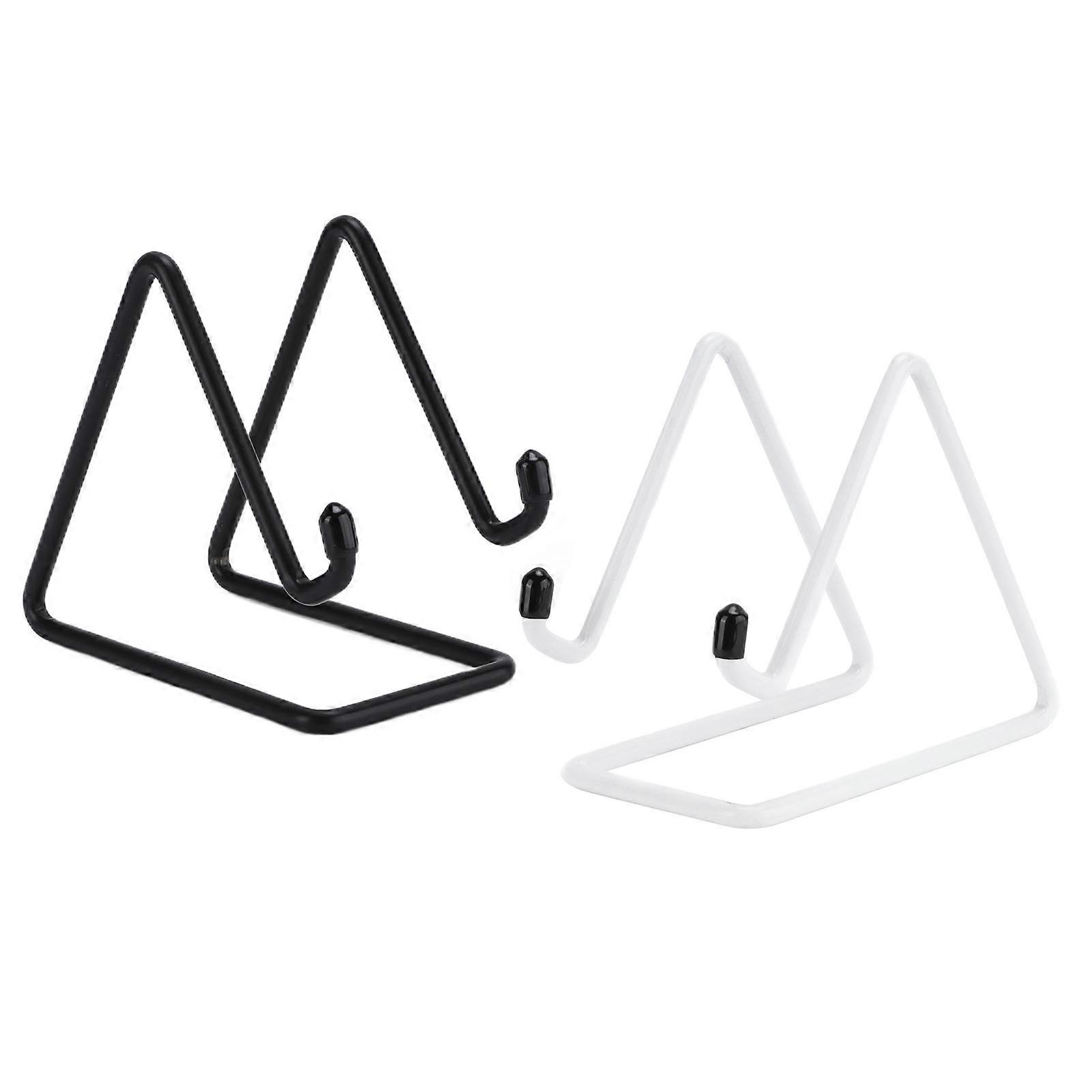 Black White Phone Mount: Triangular Design with Rubber Head Protection