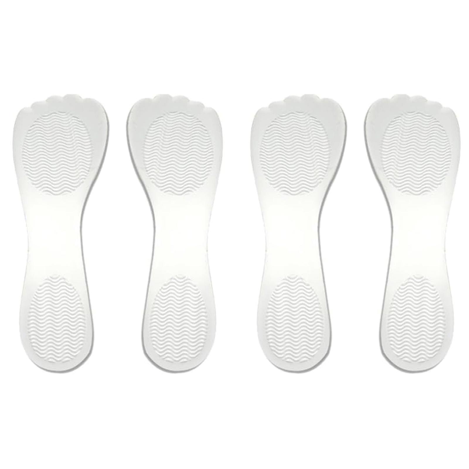 2 Pair Of High Heels Insoles Self-adhesive Pain Relief Prevent Feet From Sliding 3/4 Insert Cushion For High Heels