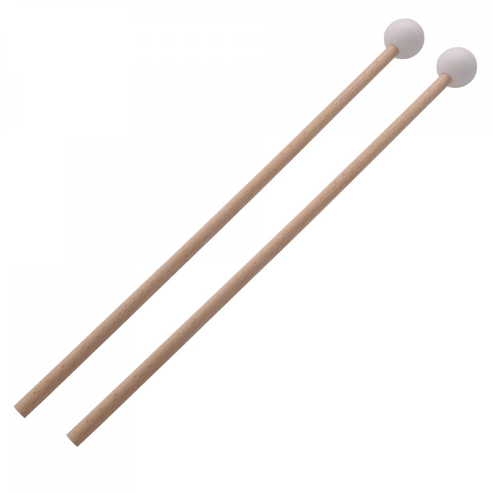 2x Baguettes de percussion Marimba Marteau Tête en caoutchouc Baguettes en bois Xylophone Maillet pour Cloches de scène, Xylophone Performance