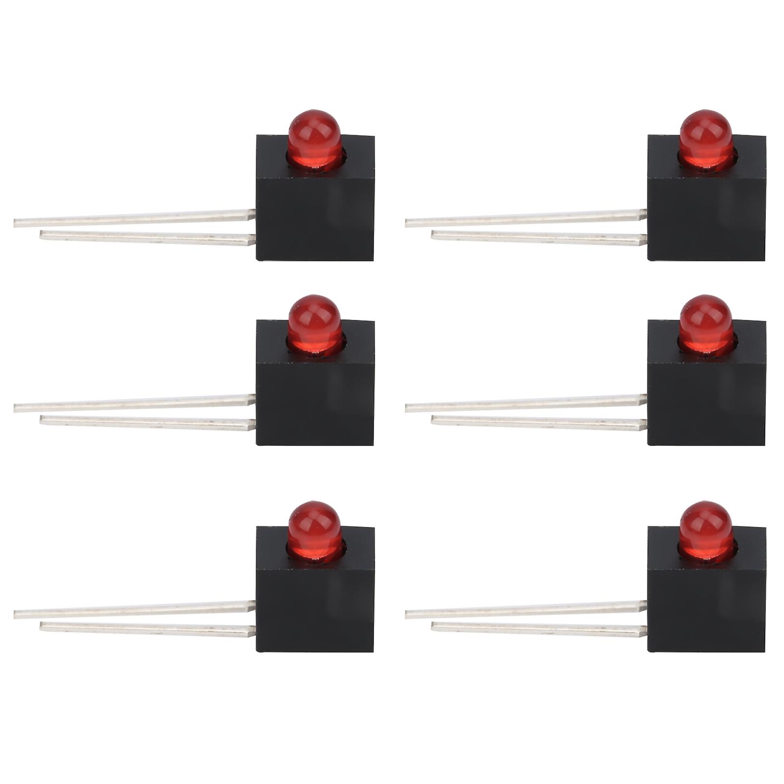 Endüstriyel Kontrol için 90 Derece Bükme Abajurlu 100 Adet Kırmızı 3mm LED Tutucu