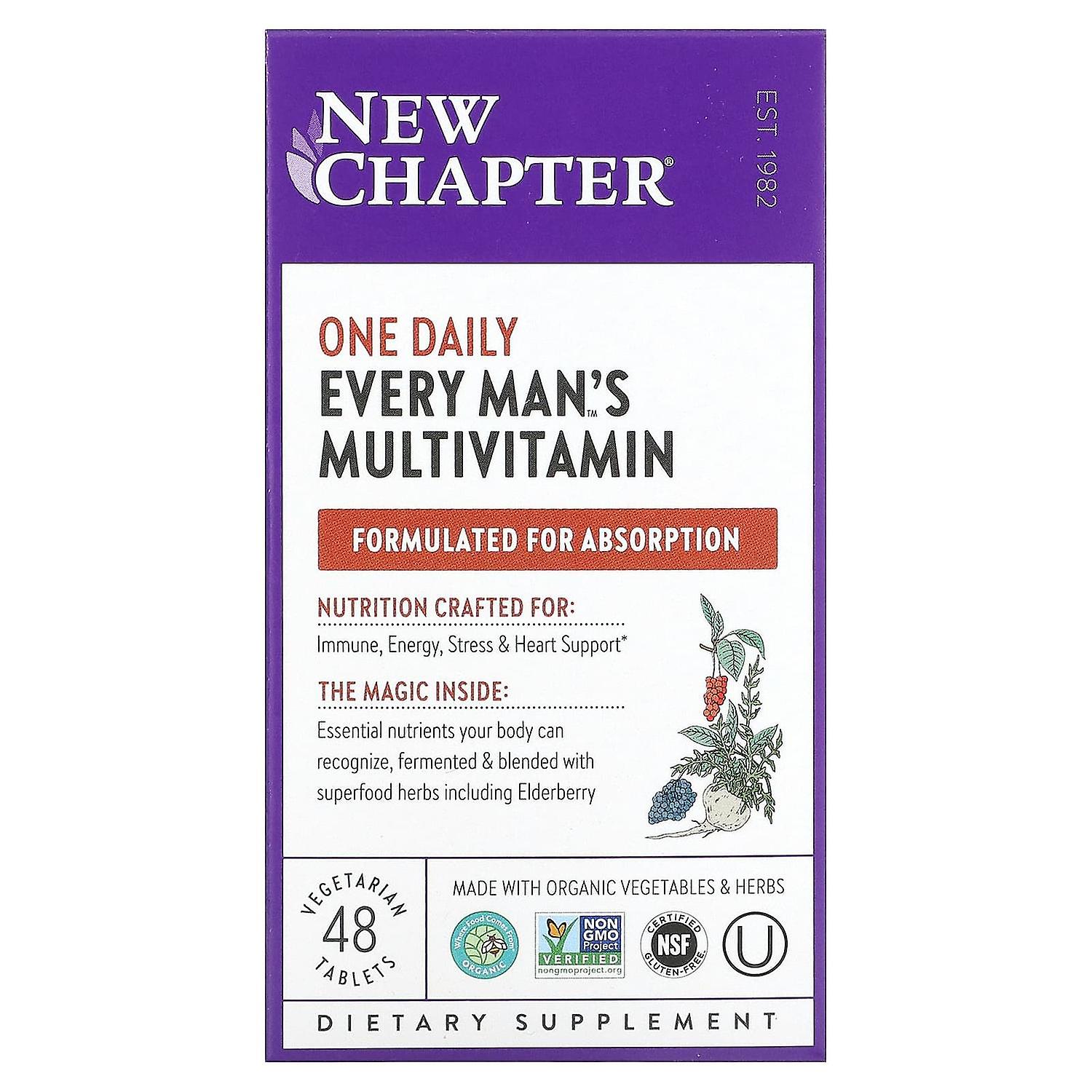 New Chapter, Every Man's One Daily Multivitamin, 48 Vegetarian Tablets