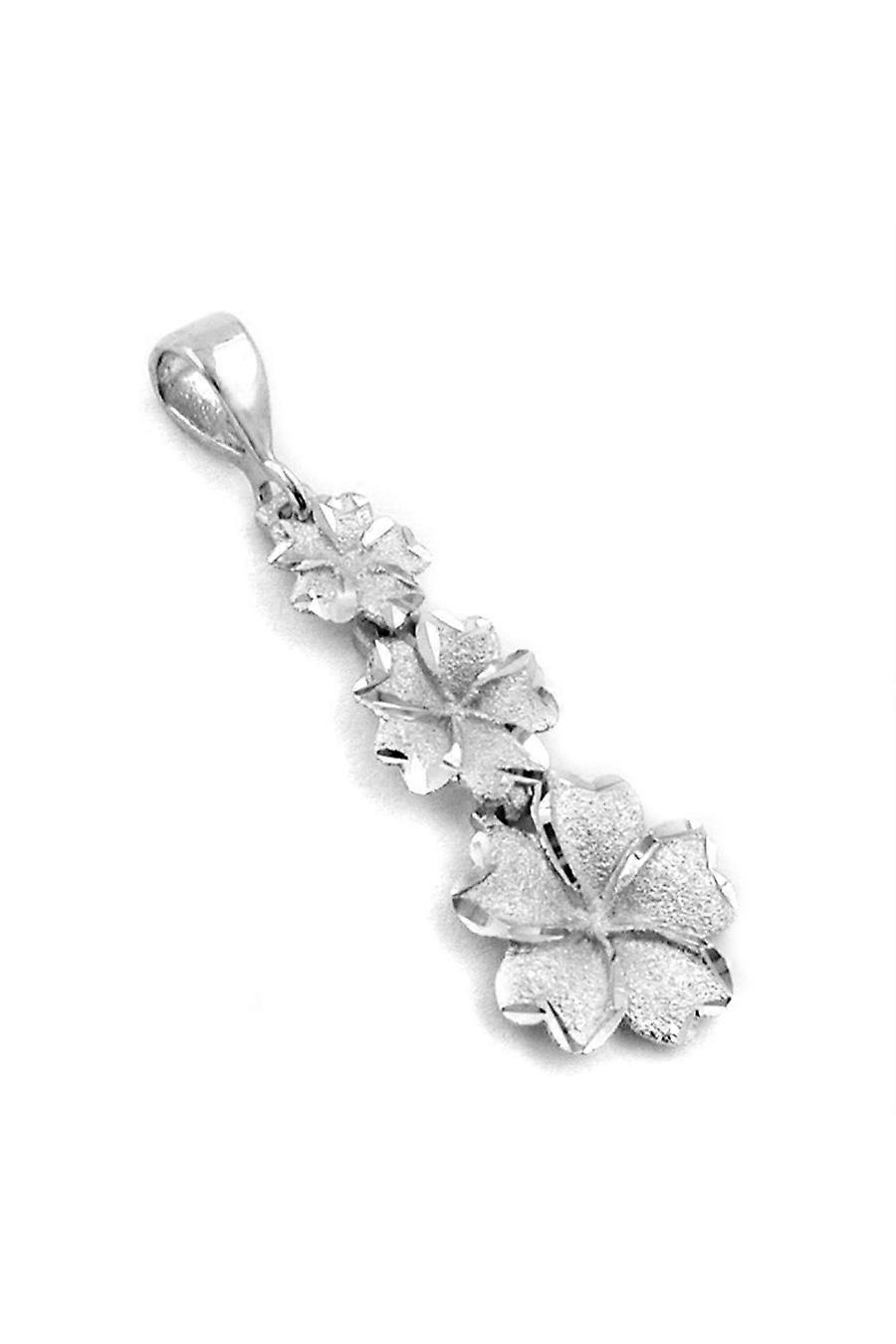 Pendant 3 Flowers Rhodinized Silver 925 - Gl91520