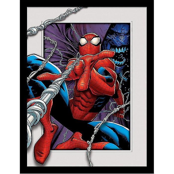 Spider-Man Swinging Breakout Framed Poster