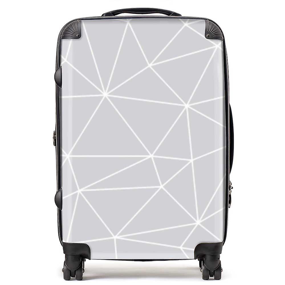 Geometric Triangle Pattern Suitcase