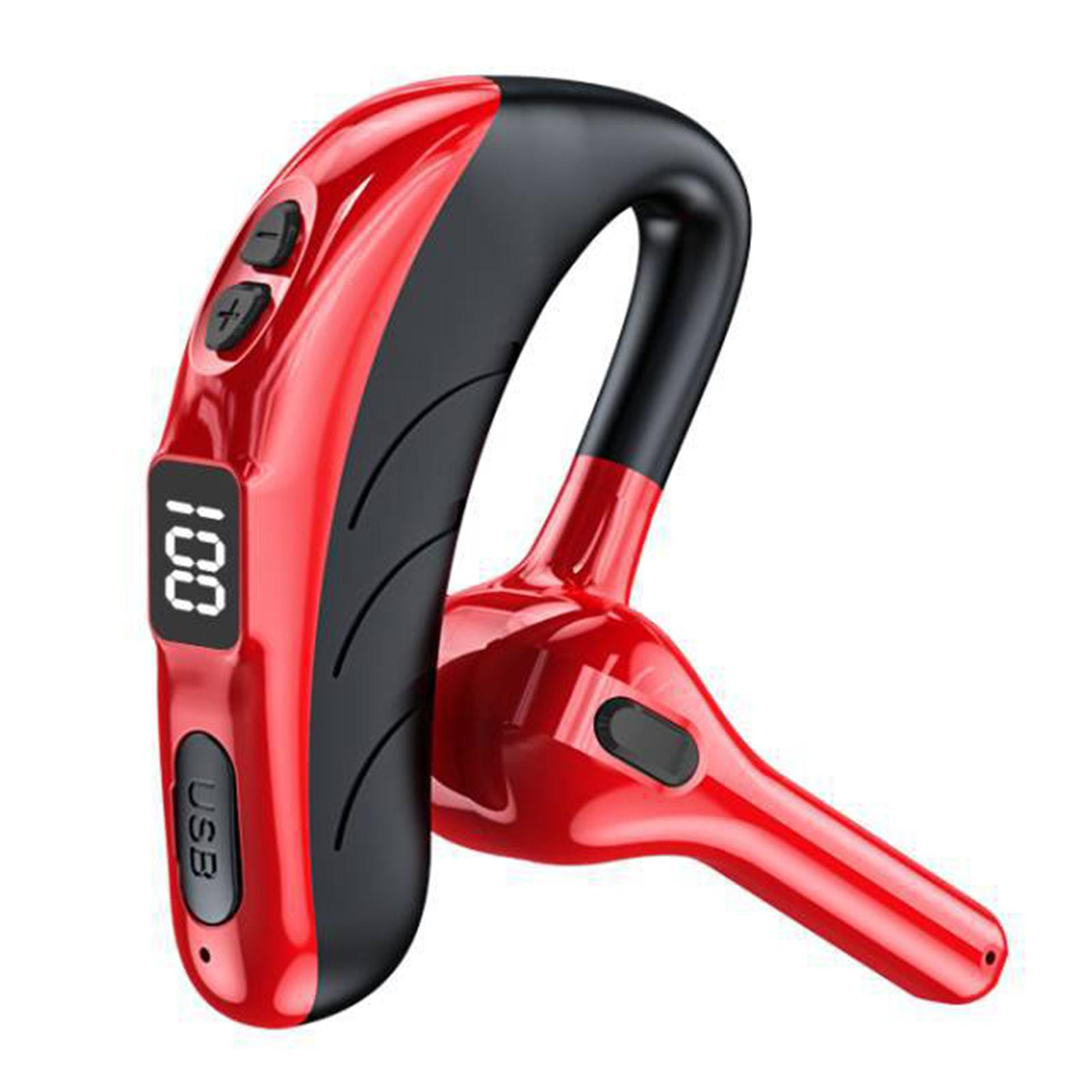 Monaural Bluetooth-Compatible Headset Long Battery Life Sturdy Headset for Driving