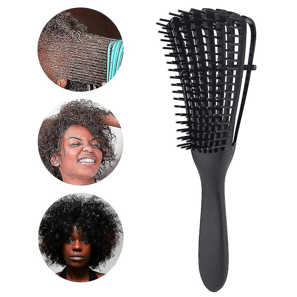 Integrated Plastic Octopus Comb For Long Thick Curly Hair,black