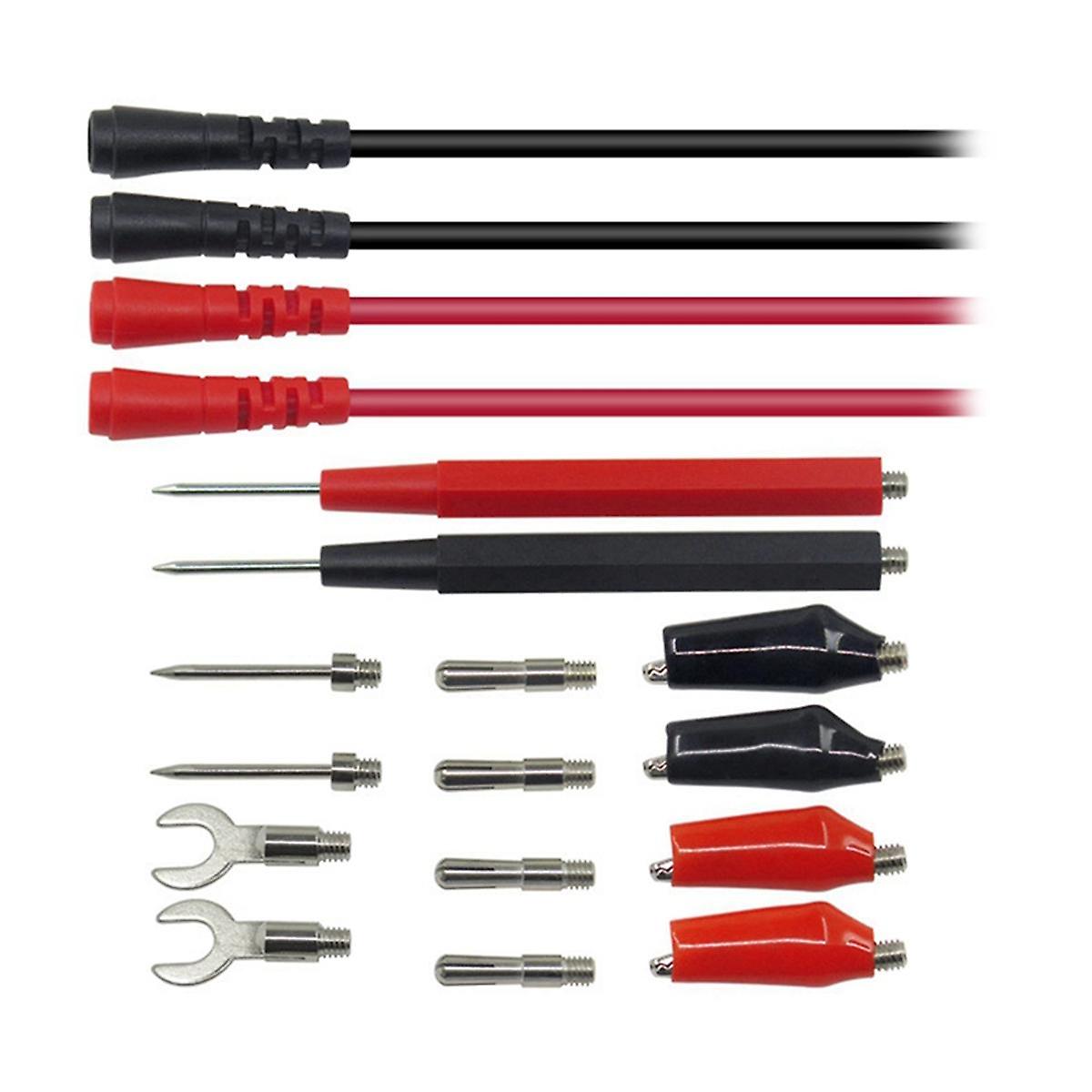 Multimeter Test Leads Kit Replacement Test Wire Set Alligator Clips Banana Plugs Test Probes Banana Plugs for Multimeter