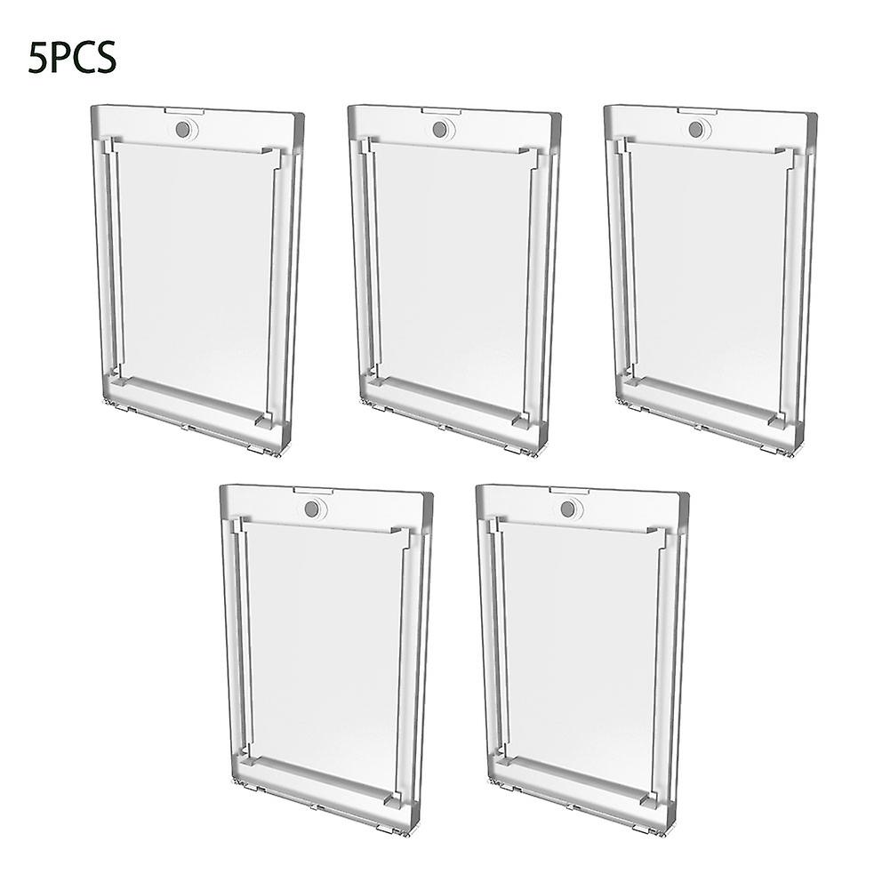 5pcs Rectangle Transparent Collection Magnétique Sports Star Yugioh PS Porte-Carte À Collectionner Durable Vitrine UV Proof Jeu Maison