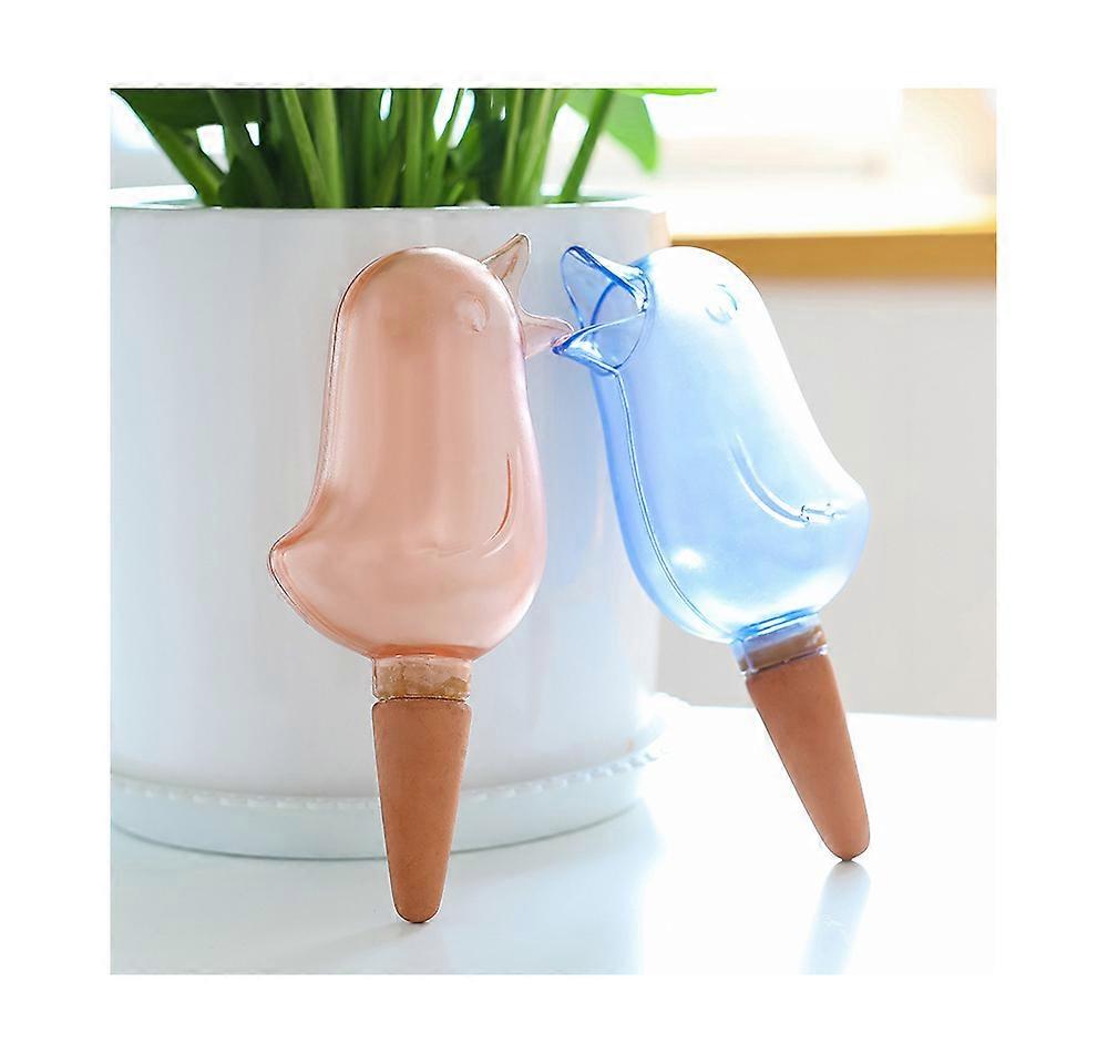 Plant Automatic Watering Stakes, Plastic Automatic Drip 2pcs Blue and Pink 16.6*7cm