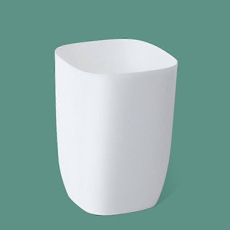 Rectangular plastic trash can for living room Small trash can White