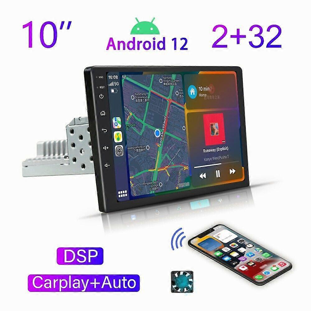 1Din 10.1'' Car Screen radio Apple CarPlay Android 12 IGO DSP Touch player USB*2 NO.57767