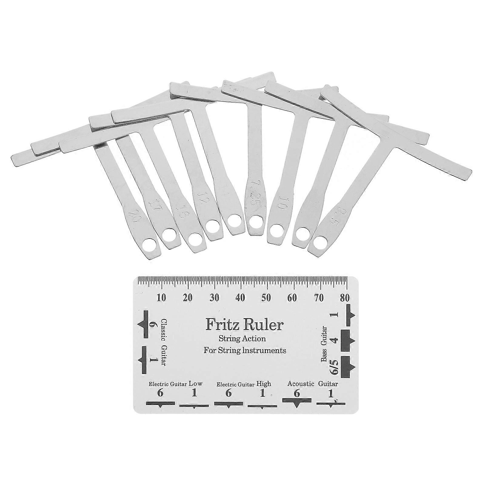 1 Set Guitar Luthier Tool Includes Understring Radius Gauge String Action Gauge
