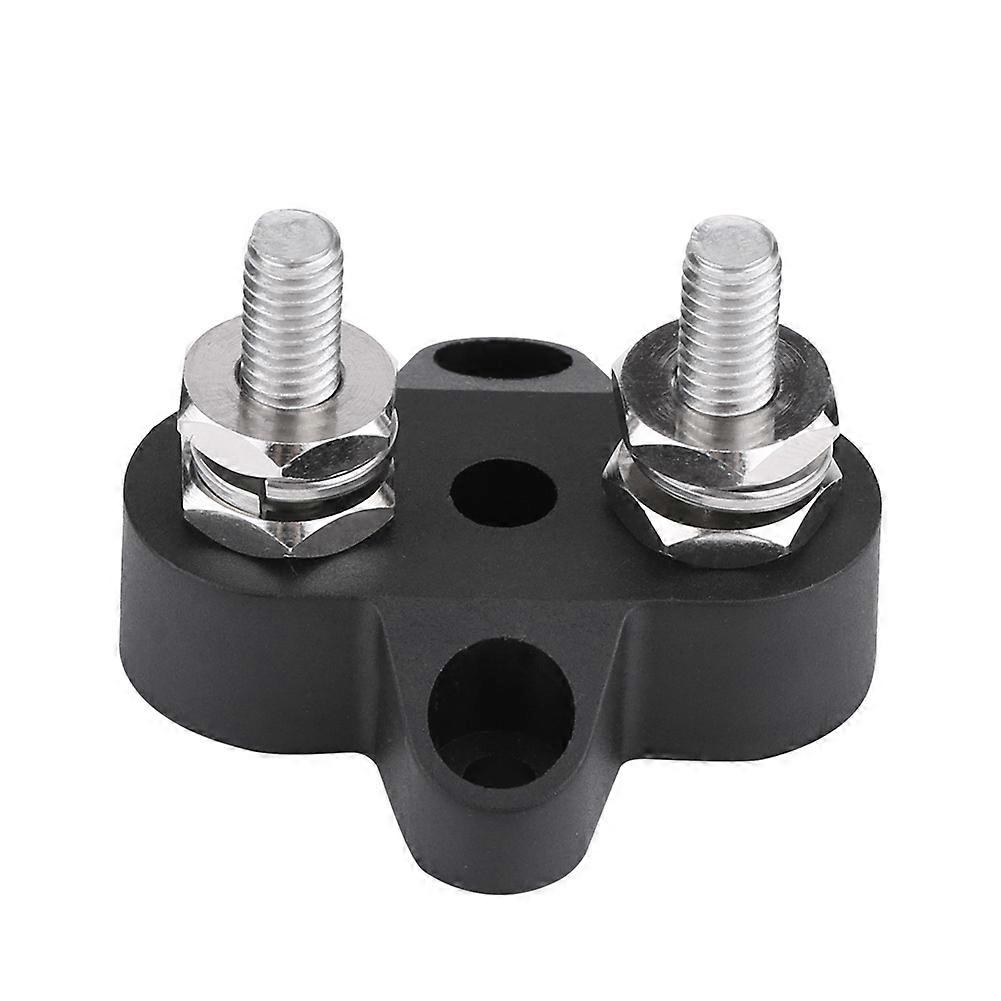 M6 Bus Bar Power Terminal Block Dual 48V Heavy Duty Positive Power Distribution 2 Studs