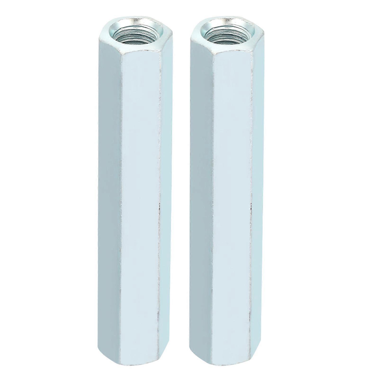 2pcs M8 * 66 Long Rod Nut Hex Hexagonal Sleeve Nut Standoff Threaded Fasteners
