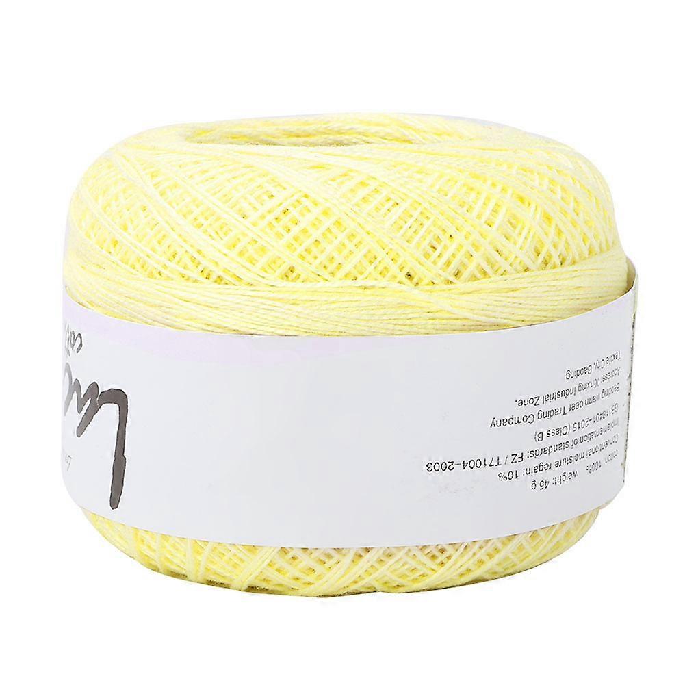 Ligne de dentelle Coton Main Crochetée Soie d’été Ligne mince (6607 Jaune Clair)
