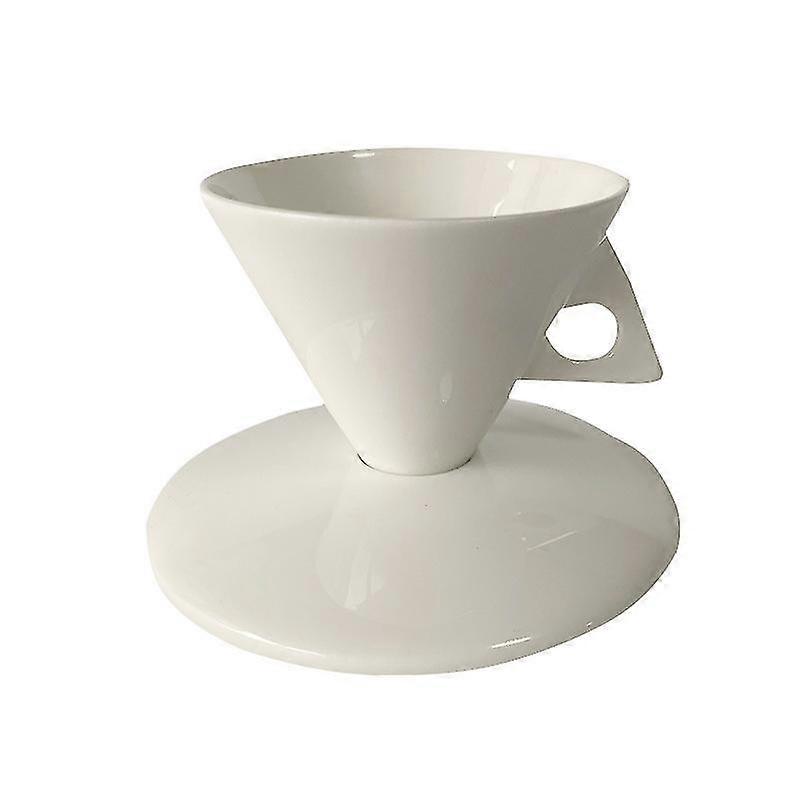 Coffee Cup Cone Type Espresso Cup Saucer Set Ceramic Pyramid Teacup Drinkware