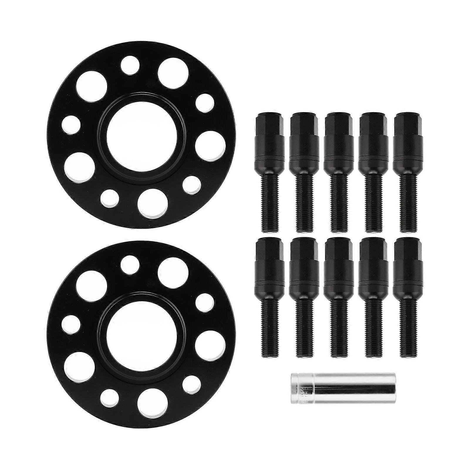 Kit d’entretoises de roue centré sur le moyeu de voiture 15mm modification réparation remplacement pour A4 / A6 / A7 / A8 / Q5 / RS5Black YEMAA