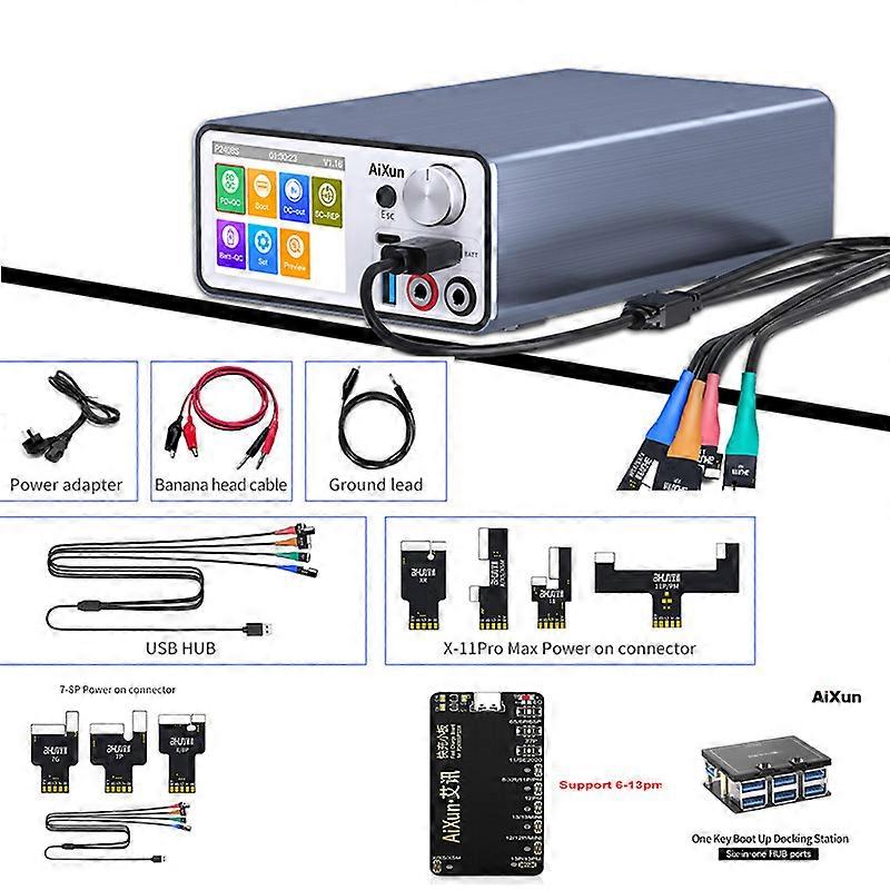 Aixun P2408S Intelligent Voltage Regulator Power Supply Fast Charge Detection Test Cable Mainboard Short Circuit Tester