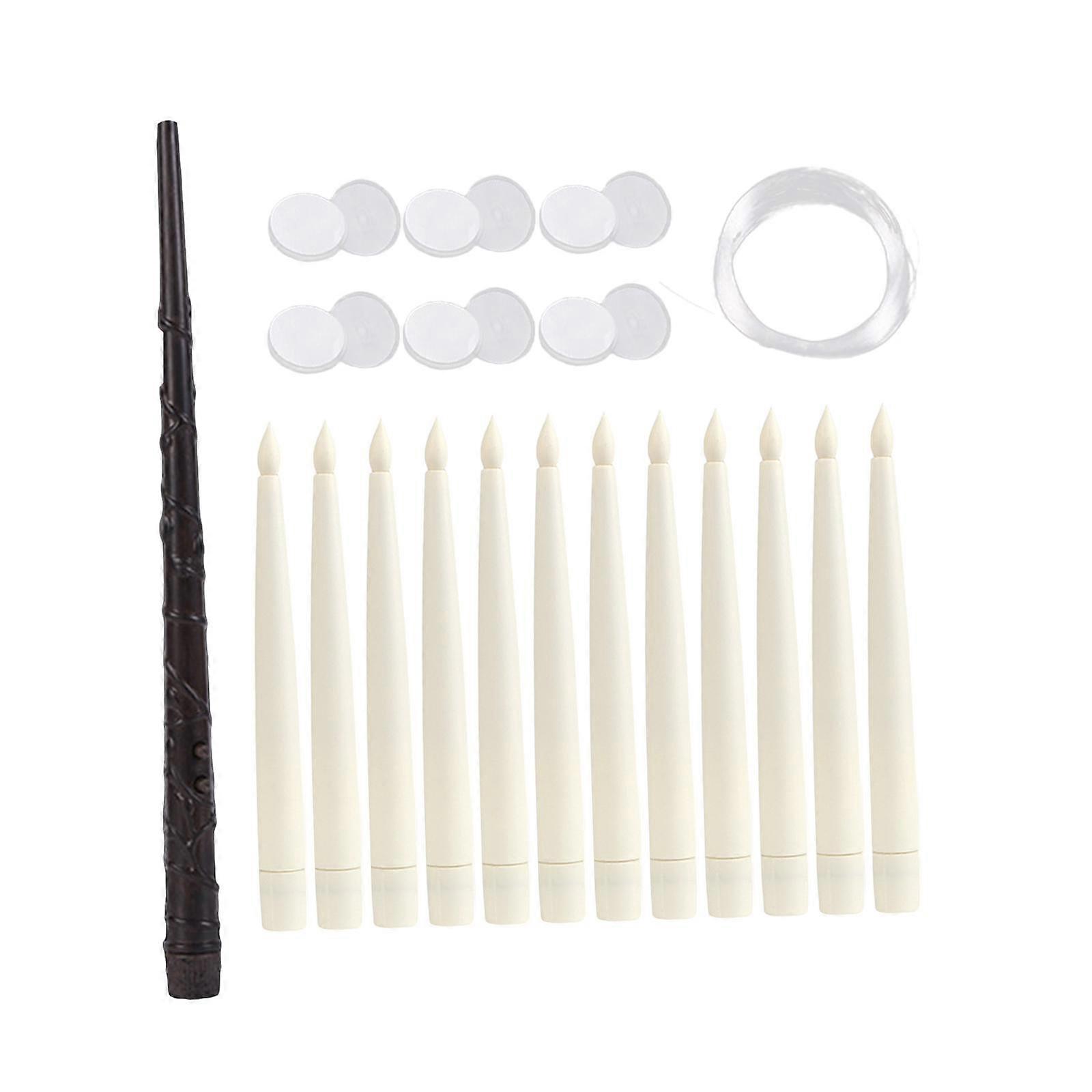 נרות Taper ללא להבה נרות טייפר LED חשמליים לבית מקורה ליל כל הקדושים 10 חתיכות