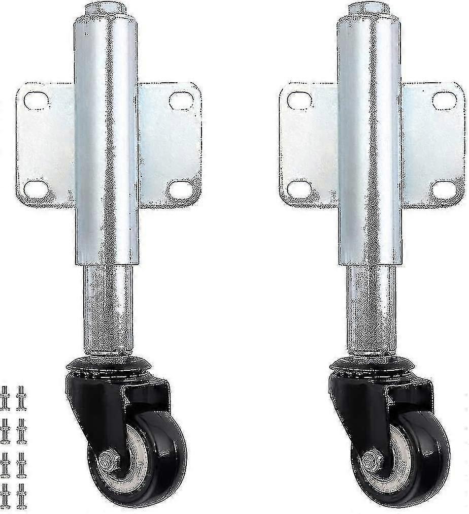Extension Gate Caster Wheels - Set Of 2 Heavy-duty Support Casters For Wooden Gates And Fences (50kg Load Capacity, 6cm)
