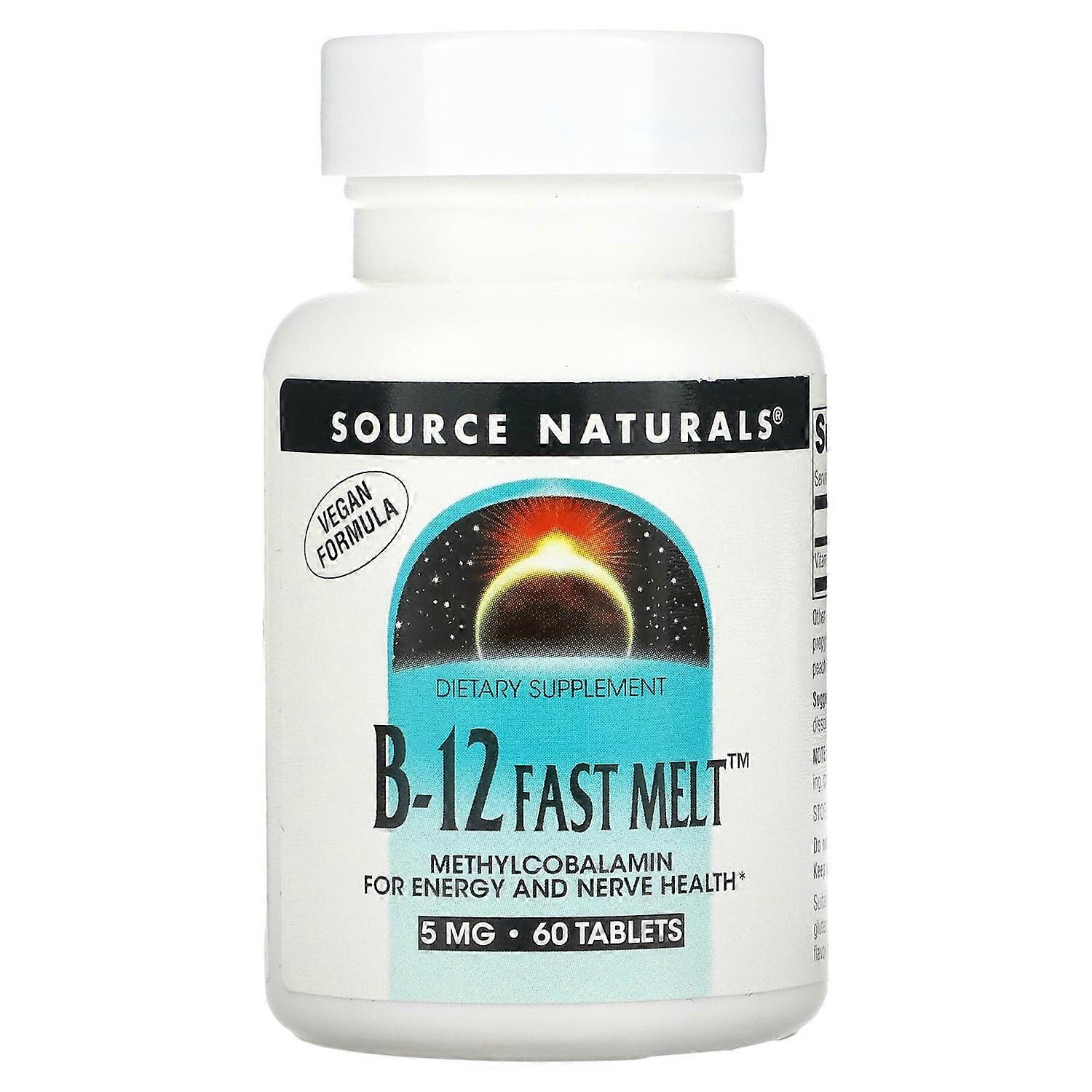 Source Naturals, B-12 Fast Melt, 5 mg, 60 Tablets