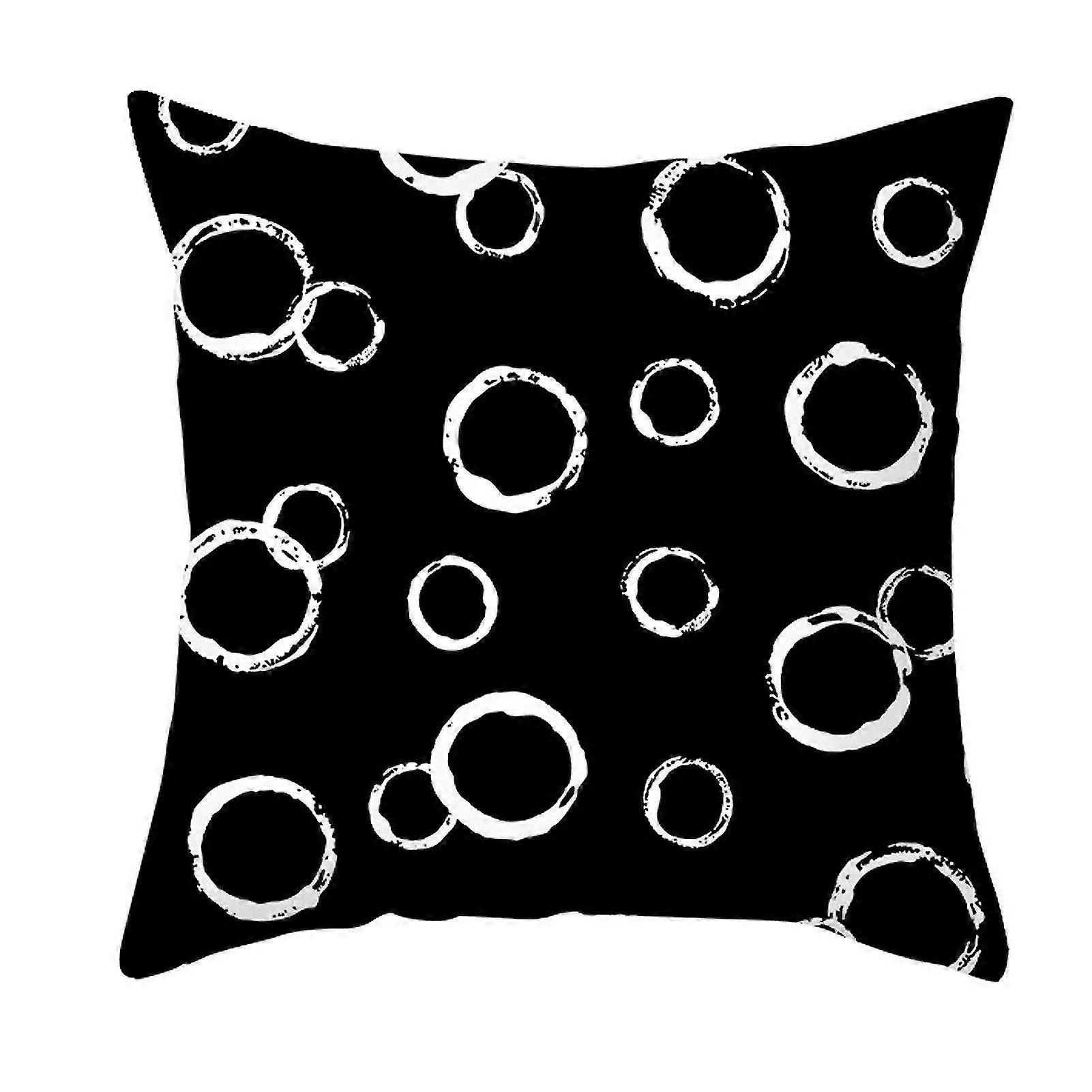 Skin Plush Throw Pillow Cover For Home Decoration With Delicate Print-11- (huali)